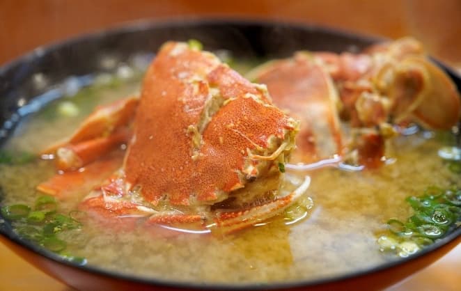 画像：温海蟹の味噌汁