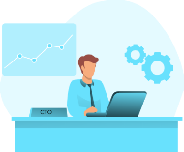 画像：パソコンを前にしている男性